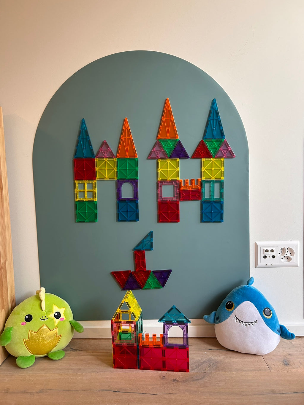 48pcs magnetic tiles set