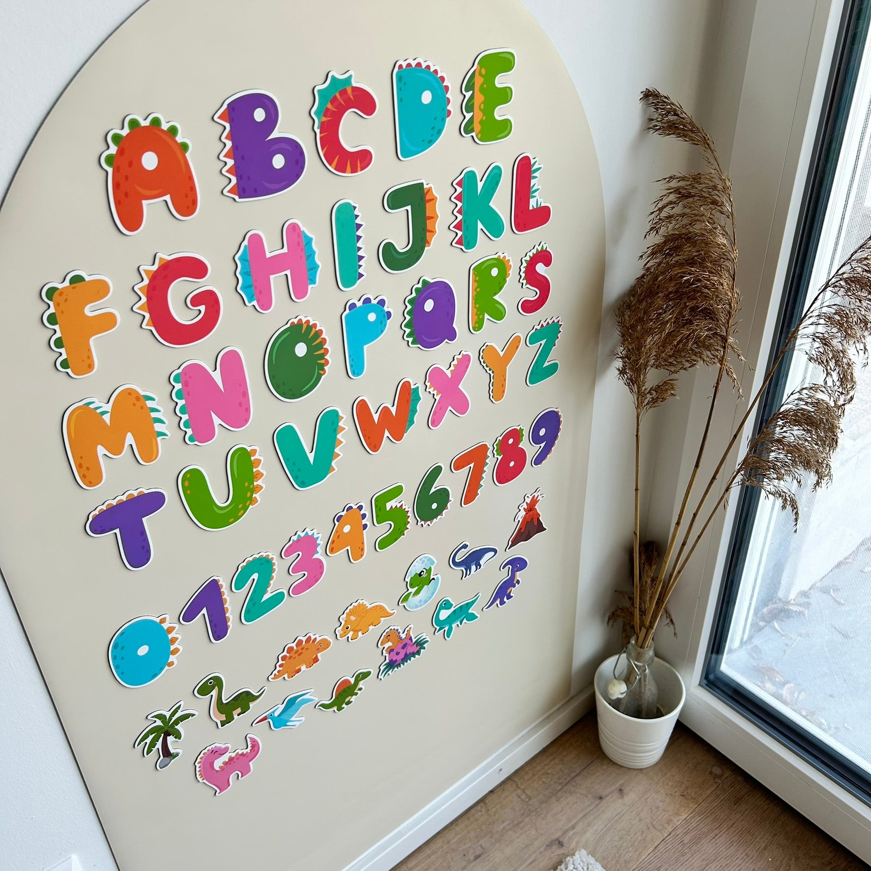 Dinosaur Alphabet & Number Magnets (49pcs)