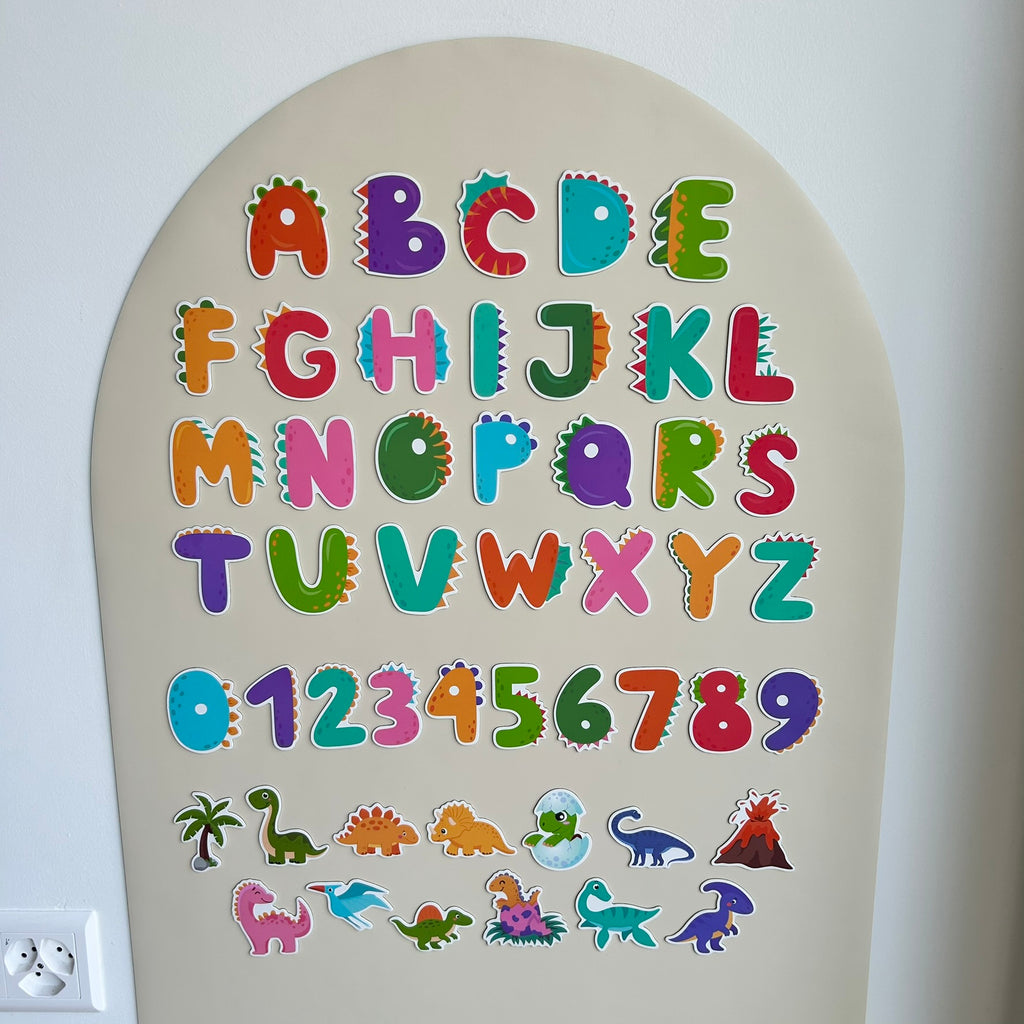 Dinosaur Alphabet & Number Magnets (49pcs)