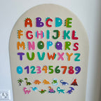 Dinosaur Alphabet & Number Magnets (49pcs)