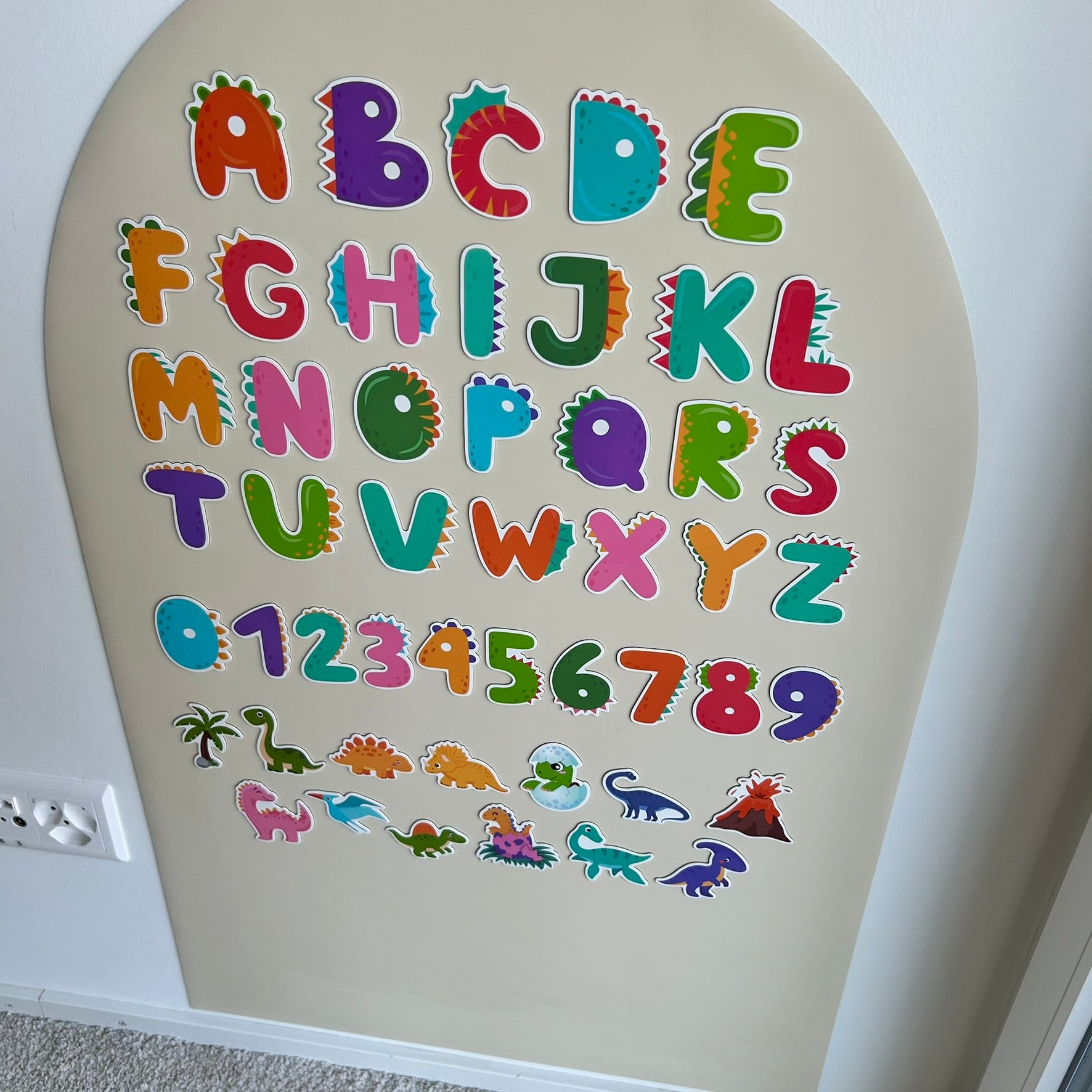 Dinosaur Alphabet & Number Magnets (49pcs)