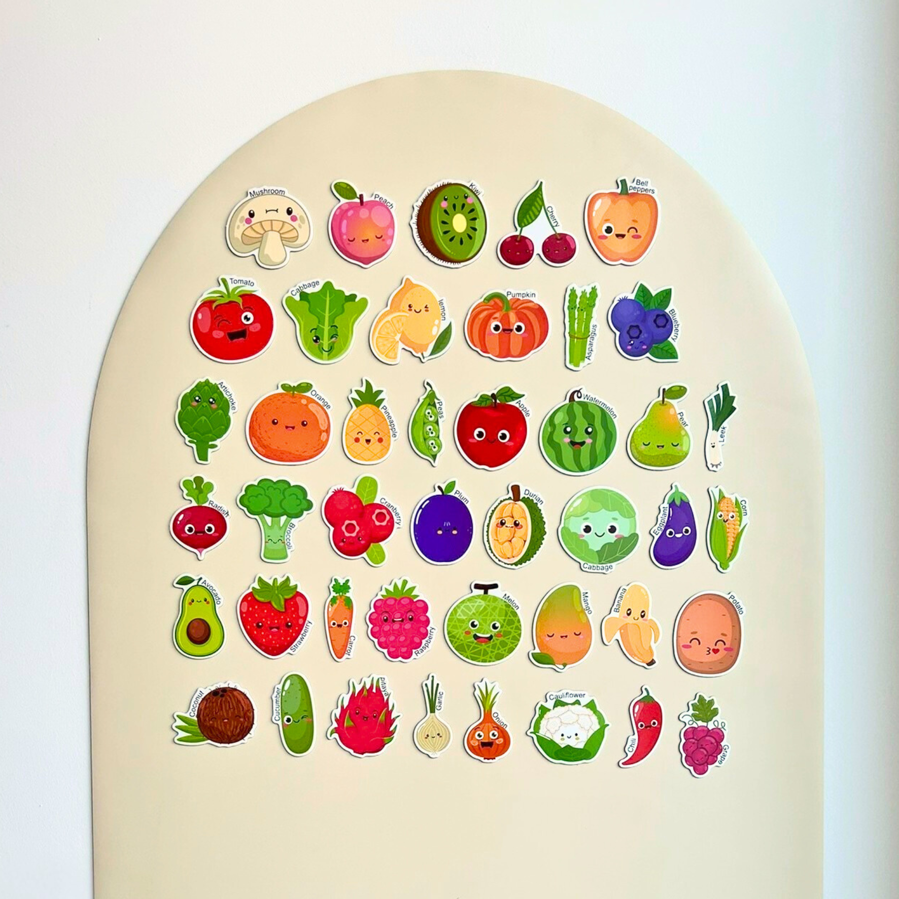 Fruit & Vegetable Magnets (43pcs)
