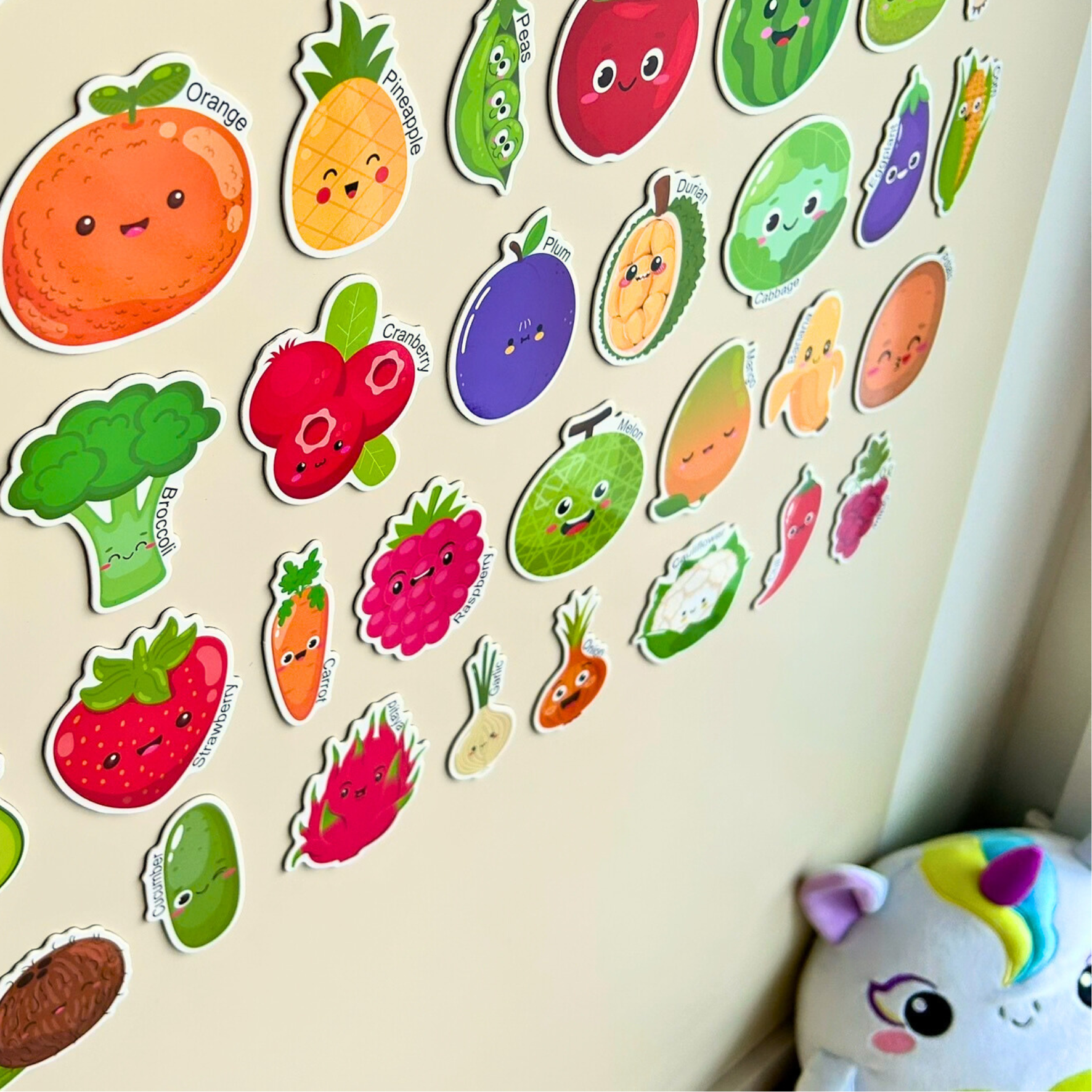 Fruit & Vegetable Magnets (43pcs)